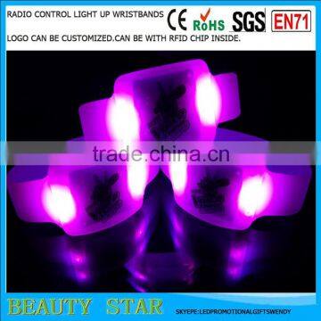 2016 high quality remote controlled led bracelet,super star party remote controlled led bracelet China wholesale&factory