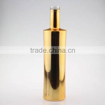 Hot sell glossy glass liquor bottle decal glass liquor bottle electroplated glass liquor bottle