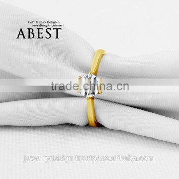 10K Gold Yellow Solitaire Rings Sona Nscd Simulated Diamond Ring Jewelry Ring New Wedding Engagement Rings For Women Gift photo-5