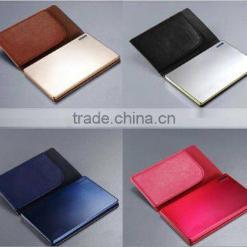 Promotional 2000mah credit card power bank ,stainless steel power bank charger,super slim battery bank with four led light