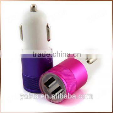 2015 Shenzhen car charger supplier, for iphone car charger adapter, black/ sliver/ red/ pink/ blue