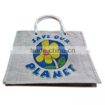 Grocery Tote Bag Eco Friendly Natural Jute Burlap Shopping bag