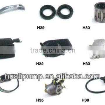 Oil seal, Muffler, Easy starter, Frame rear, Ignitor, Carburetor, Spare parts for generator HL-950A