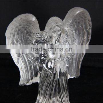 Meticulously crafted clear crystal angel figurines