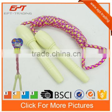 Wooden handle jumping rope skipping toys for kids