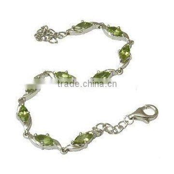 peridot bracelet design, 925 sterling silver bracelets, snake shaped bracelet in silver