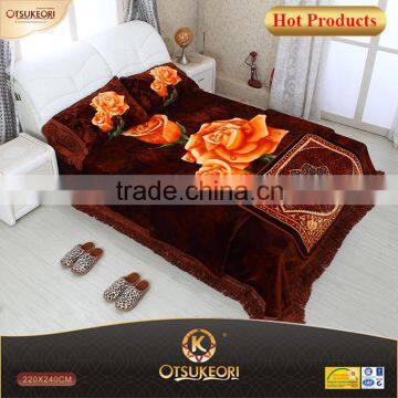 2016 polyester raschel blanket and 7 PC bedding sets from famous OTSUKEORI.