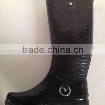 high quality galoshes rubber boots black women fashion rain boots