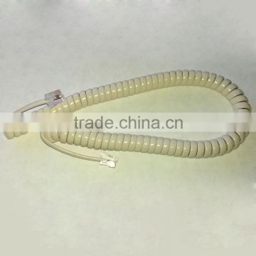 24AWG 7x0.20mm bare copper stranded pp core curly cable manufacturer with REACH certificate