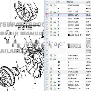 6623-31-1371GEAR,PUMP DRIVE,D85A-12 bulldozer spare parts