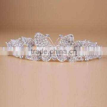 Wholesale Good Quality Alloy Butterfly Hair Piece Crown for Girls photo-2