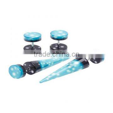 Beautiful Fake Ear Taper Body Piercing Jewelry in Acrylic
