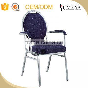 Dining room furniture comfortable modern aluminum armrest dining chair