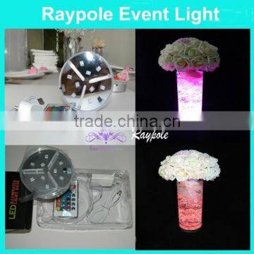 Decoration supply type 10CM Round Colorful remote controlled battery powered wedding favors