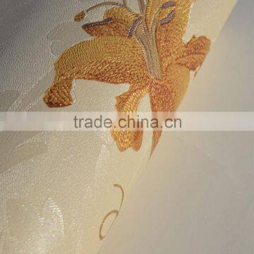 3d hot new design beautiful flower vinyl wallpaper