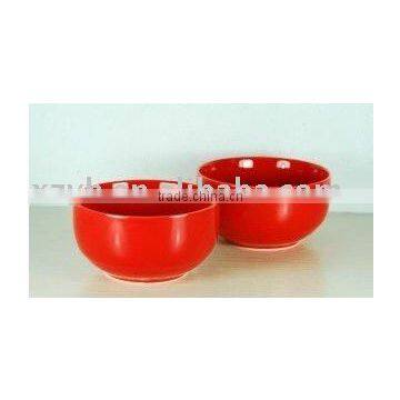 Porcelain Bowl With Red Color