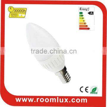 plastic 3w C37 led candle light