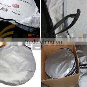 Foldable Front Two Circles Tyvek Sun Shade for Car Window photo-2