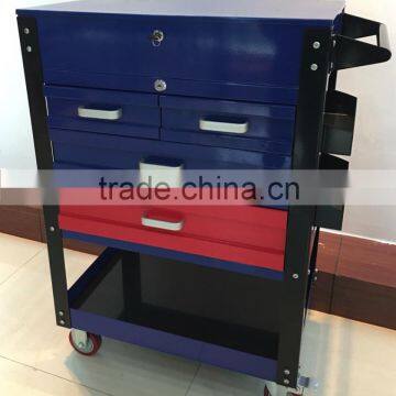 3 Drawer Locking Top Tools Service Trolly Cart Powder Coating Finish