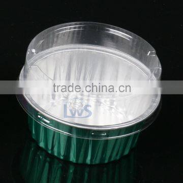 Colored High Quality Round Aluminum Foil Container With Lid Used for Pudding,yogurt, Cupcake photo-5