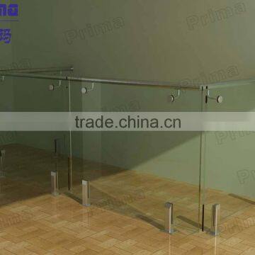 Modern glass/steel railing/prices of stainless steel balcony railing PR-B128