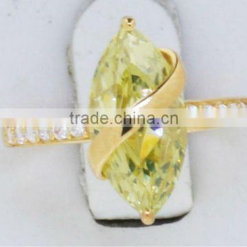 QR256 gemstone finger wedding ring for bridal,purity&quality ensure 21k gold ring with Citrine