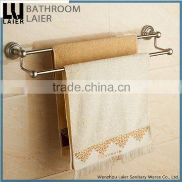 No.13125 China Supplier Modern Bathroom Stainless Steel Brush Nicked Wall-Mounted Double Towel Bars