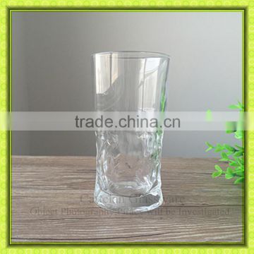 12oz clear fruit juice glass diamond drinking glass tumbler for promotion