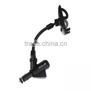 2015 Hottest Sale Dual USB Ports Car Charger Holder Rotating Adjustable Car Mount Stand Holder