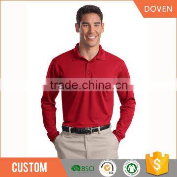 custom long sleeve uniform polo shirt 200gsm