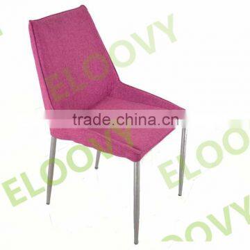 pink color arm rest dining chair kitchen room furniture fabric dining chair