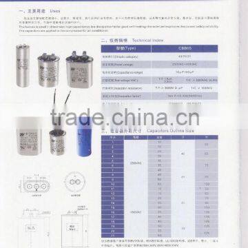 AC motor run capacitor start capacitor