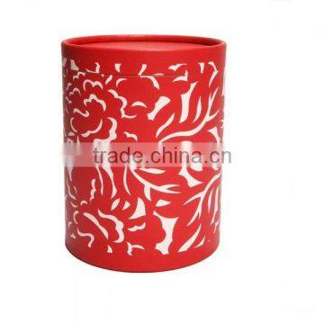 Red new recycle customized cardboard kraft paper tube for wine/tea/perfume