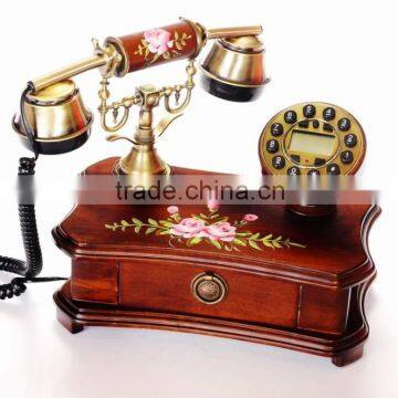 High Quality Classic Wood Caller ID Phone Cheap Hotel Telephone, Hotel Room Telephone