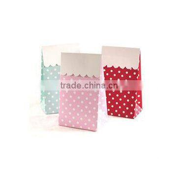 Party Styling Accessories, Paper Party Bags Boxes Party Treat Boxes Spot Polka Dots Pink Red Blue