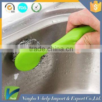 Plastic & Stainless Steel Wire Kitchen Pot Brush photo-2