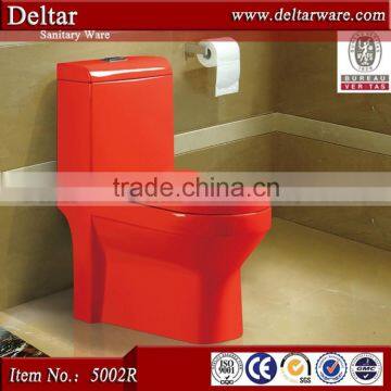 made in china sanitary ware red colored toilet, washdown SASO colour toilet price