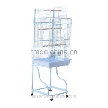 Pawhut 58" White Garden Decor Metal Bird Cage