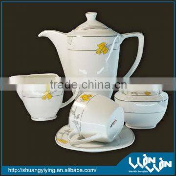 Hot sale! Ceramic Coffee Set/tea set GOLD DECAL