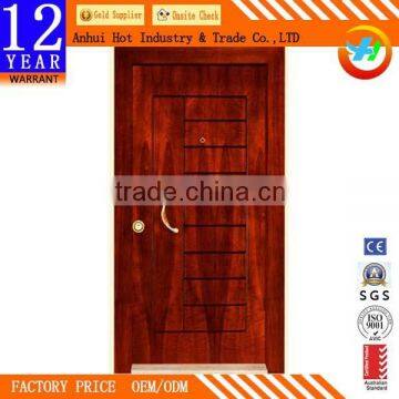 Simple New Armored Security Steel Door Wholesale Price China Popular Flat Metal Door High Quality Main Door Design