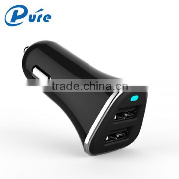 wholesale usb car charger adapter 5V 2.4A output dual usb port phone car charger travel adapter for mobile phones