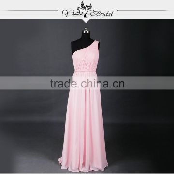 RSE608 One Shoulder Cheap Coral Bridesmaid Dresses Long