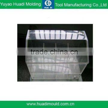 plastic injection mould of square transparent water tank
