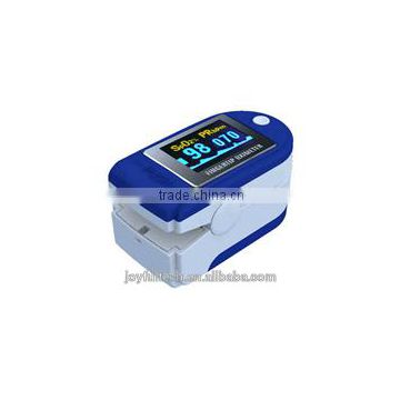 Portable OLED display finger blood pressure monitor with pulse oximeter