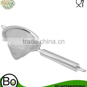 Stainless Steel SS Heavy Mesh Pipe Handle Strainer 9 CM