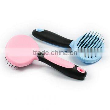 Professional Anti-Static Dog, Cat, Pet Comb for Grooming, Steel Pins, Fine Tooth Spacing, Candy Blue