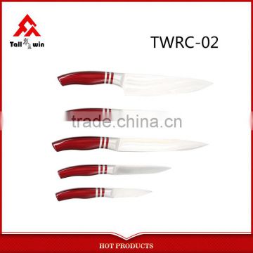 Stainless steel 5pcs kitchen knife set with colorful pp block