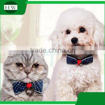 Cute Grid Bowknot Dog Puppy Cat Bow Tie Necktie Dog Collars With Bell Tie Collar ,Cat Collar With Free Sample photo-3