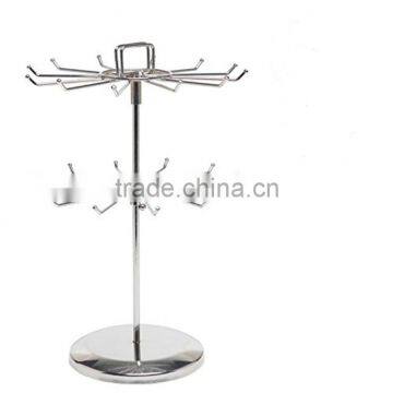 2-Tier Metal Rotating Jewelry Organizer Tower Necklace Tree Bracelet Display Stand photo-4