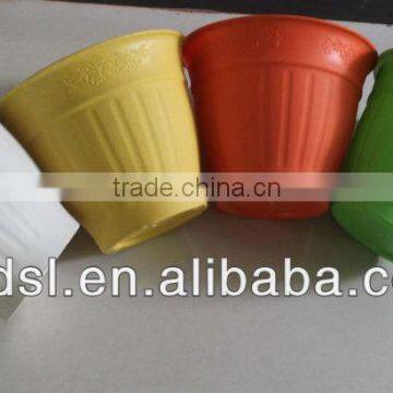 Round flowerpot,plastic urns,planter pot with different colour